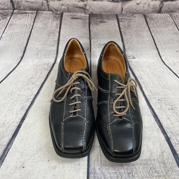 Sandro Comfort Walk Black and Tan Stitched Oxford‎ Shoes mens size 9D Brazil main image 4